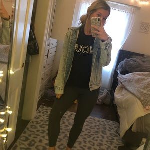 Abercrombie oversized jean denim jacket